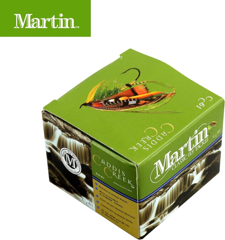 Martin Caddis Creek Fly Fishing Reel, Reinforced Aluminum Spool with Push Button Release