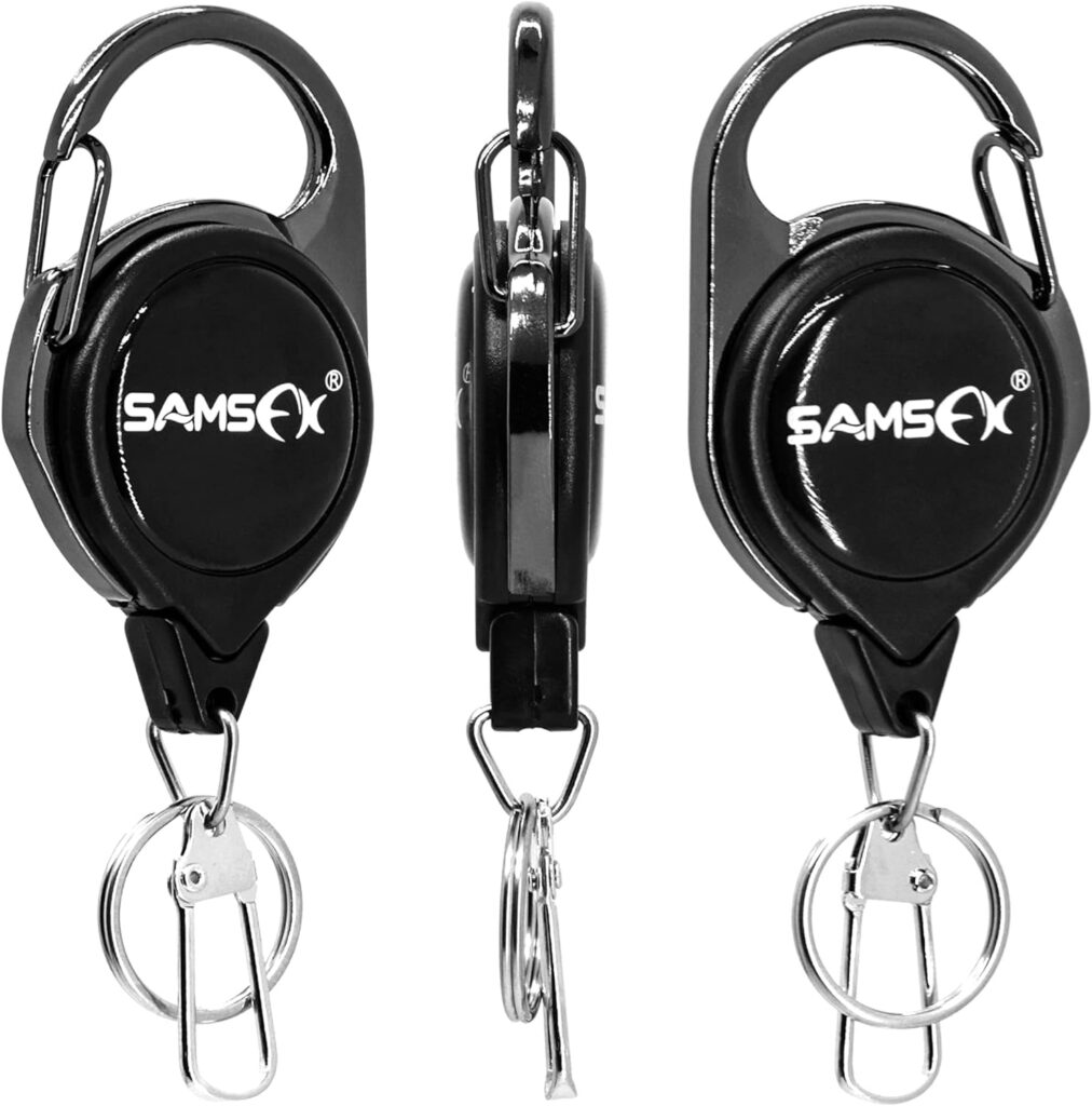 SAMSFX Fly Fishing Zinger Retractor for Anglers Vest Pack Tool Gear Assortment Combo 3pcs in Pack