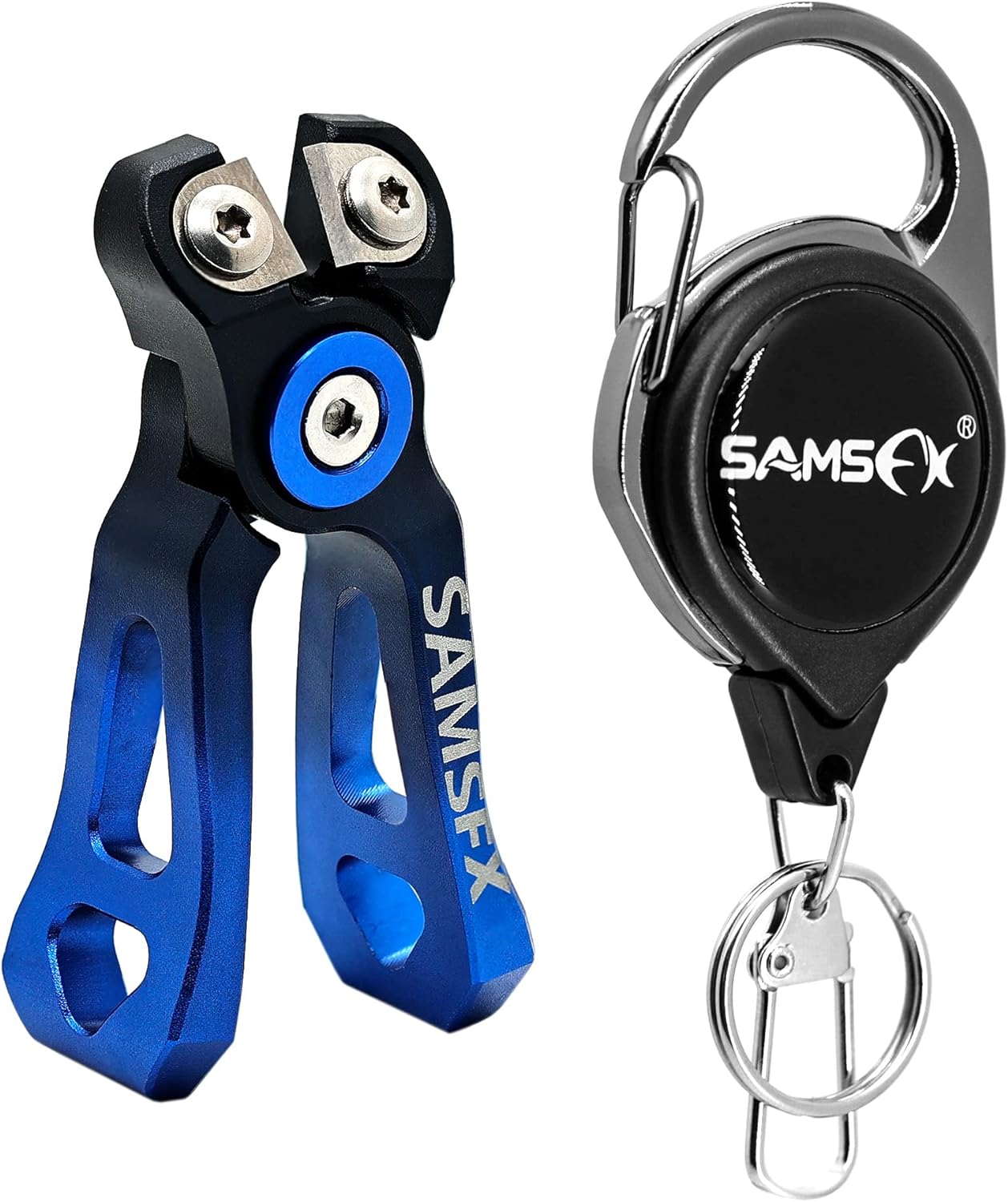 SAMSFX Mini Fishing Line Cutters with Retractors, Braid Scissors,Tungsten Line Cutter That Cut Braid, Mono and Fluoro Lines Clean and Smooth Fly Fishing Equipment