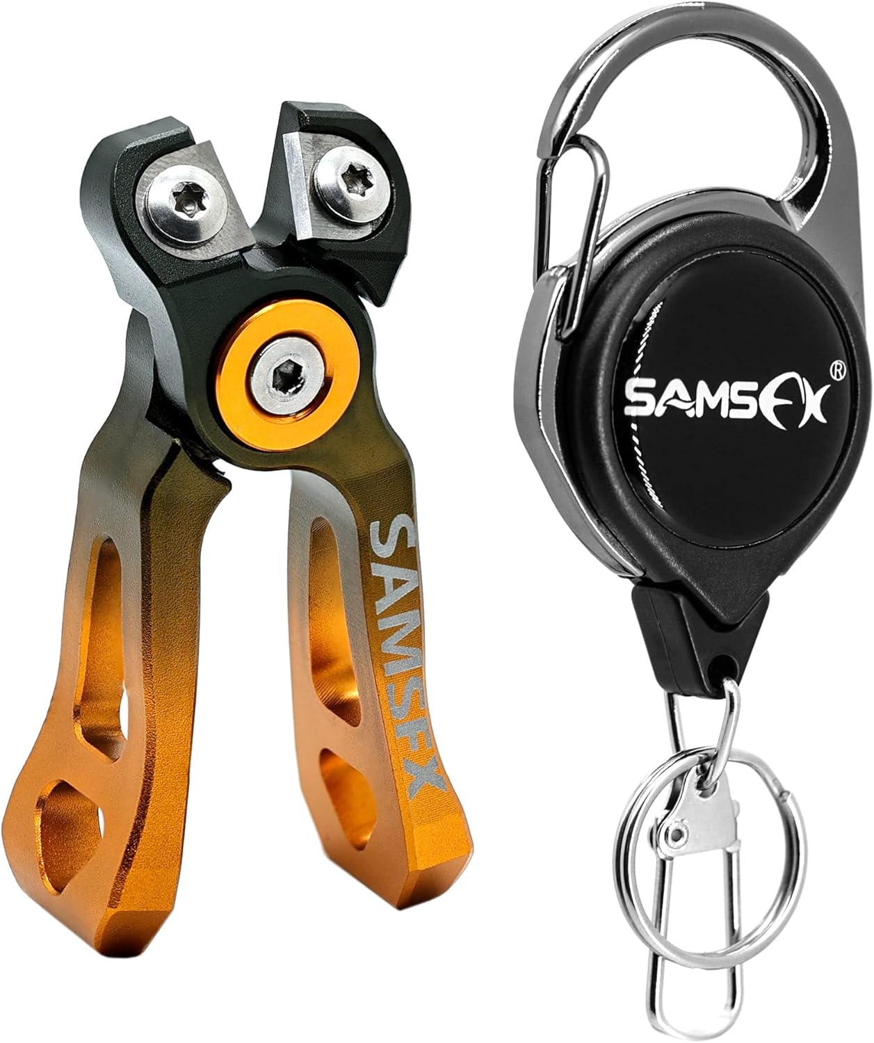 SAMSFX Mini Fishing Line Cutters with Retractors, Braid Scissors,Tungsten Line Cutter That Cut Braid, Mono and Fluoro Lines Clean and Smooth Fly Fishing Equipment