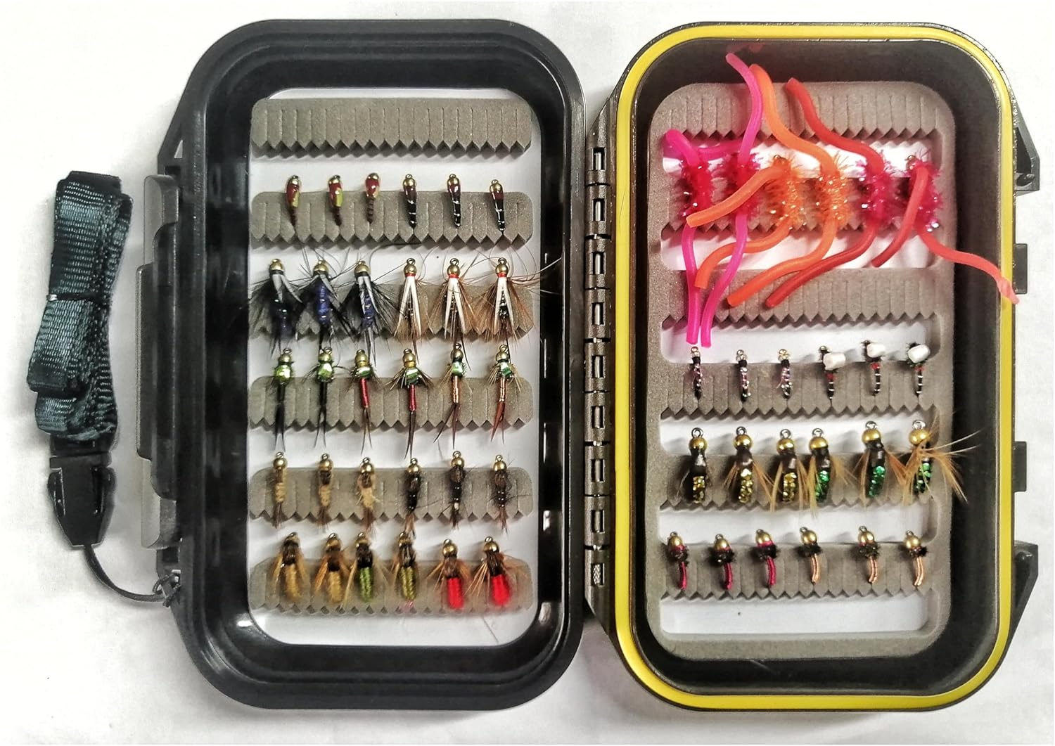 Wifreo Fly Fishing 54 Nymph Flies Assortment BH Wet Fly for Trout Flyfishing with Waterproof Fly Box